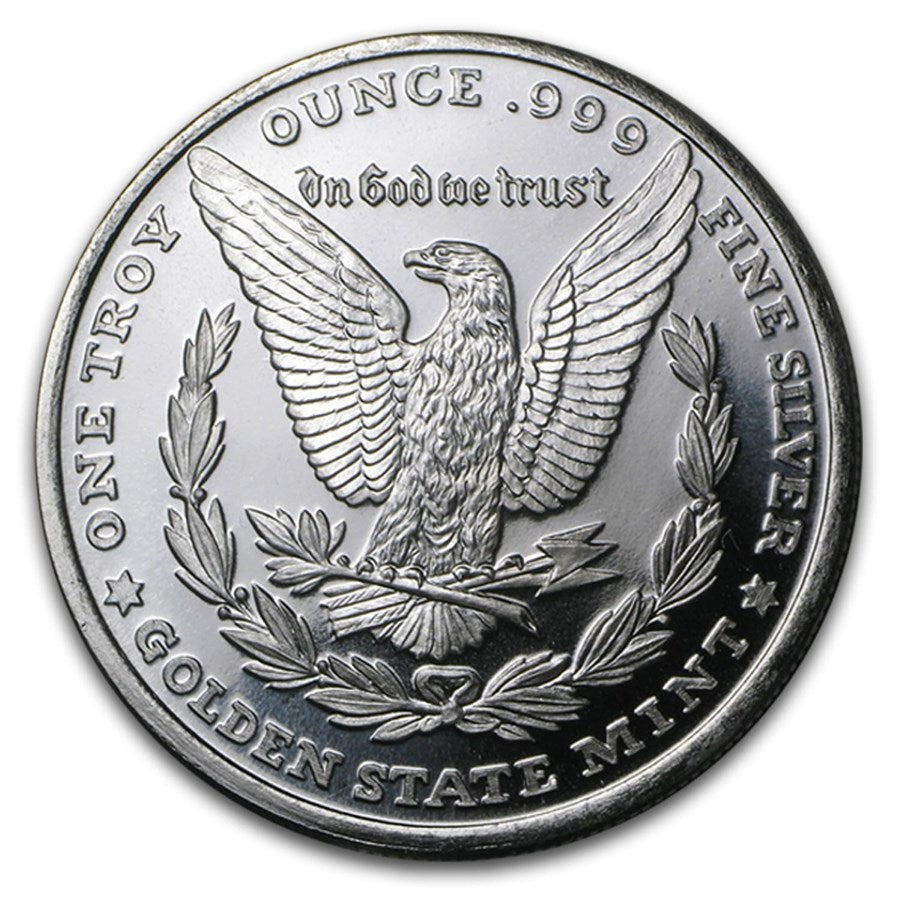 1 TROY OZ .999 FINE SILVER BULLION MORGAN ROUND BU