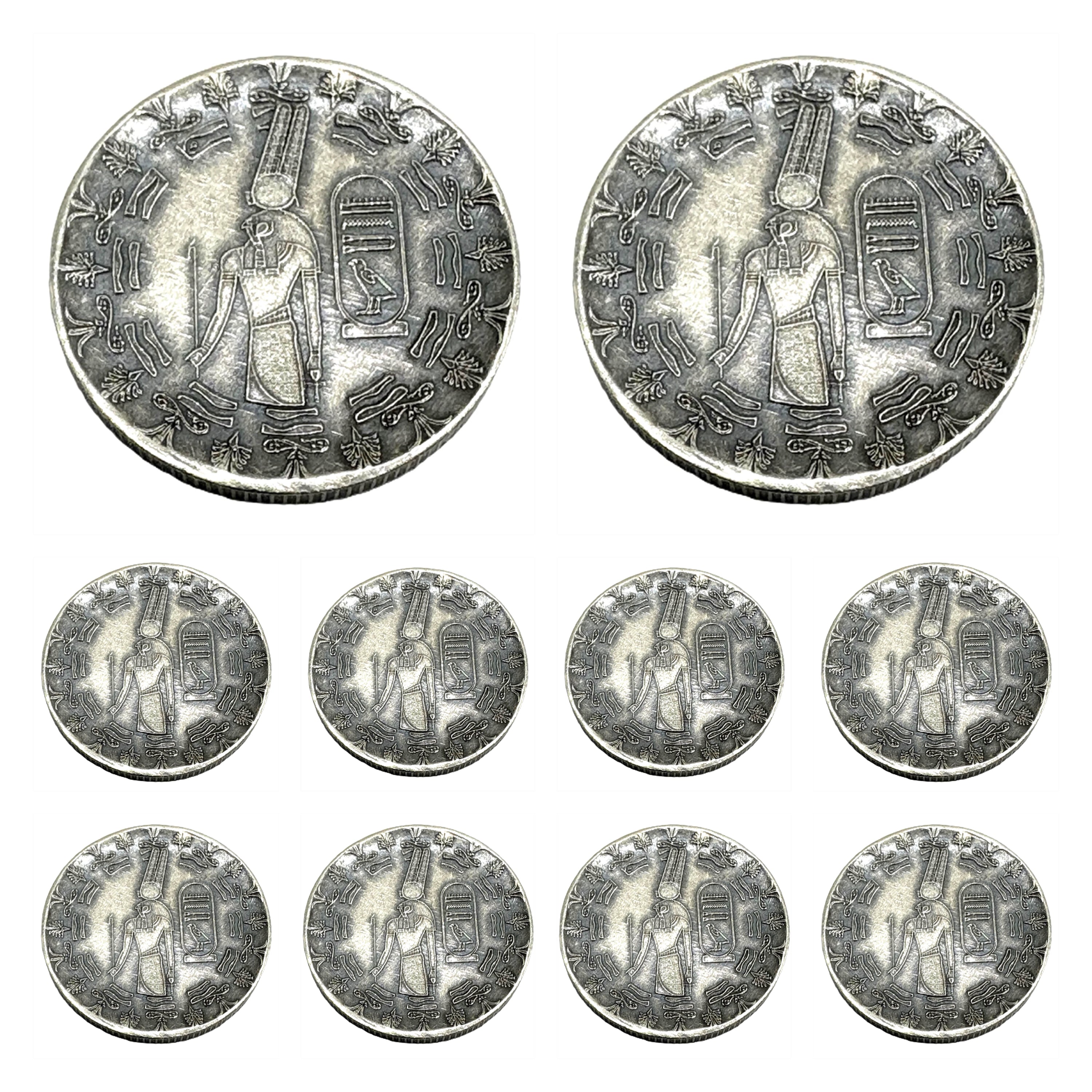 LOT 10 X 1 GRAM .999 SILVER MONARCH OLD WORLD STYLE EGYPTIAN GOD MONTU ROUNDS BU