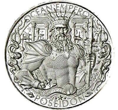 1 TROY OZ .999 FINE SILVER ATLANTIS MYTHICAL CITIES SERIES ROUND BU
