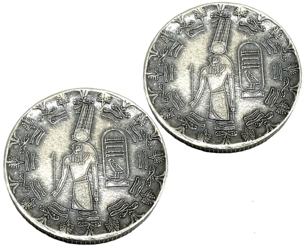 LOT 5 X 1 GRAM .999 SILVER MONARCH OLD WORLD STYLE EGYPTIAN GOD MONTU ROUNDS BU liquidbullion