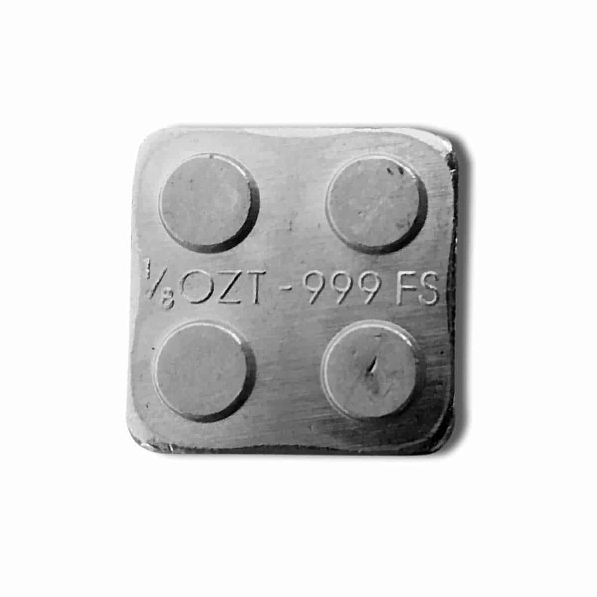 LOT 2 X 1/8 TROY OZ .999 FINE SILVER MONARCH BUILDING BLOCK BARS BU ...