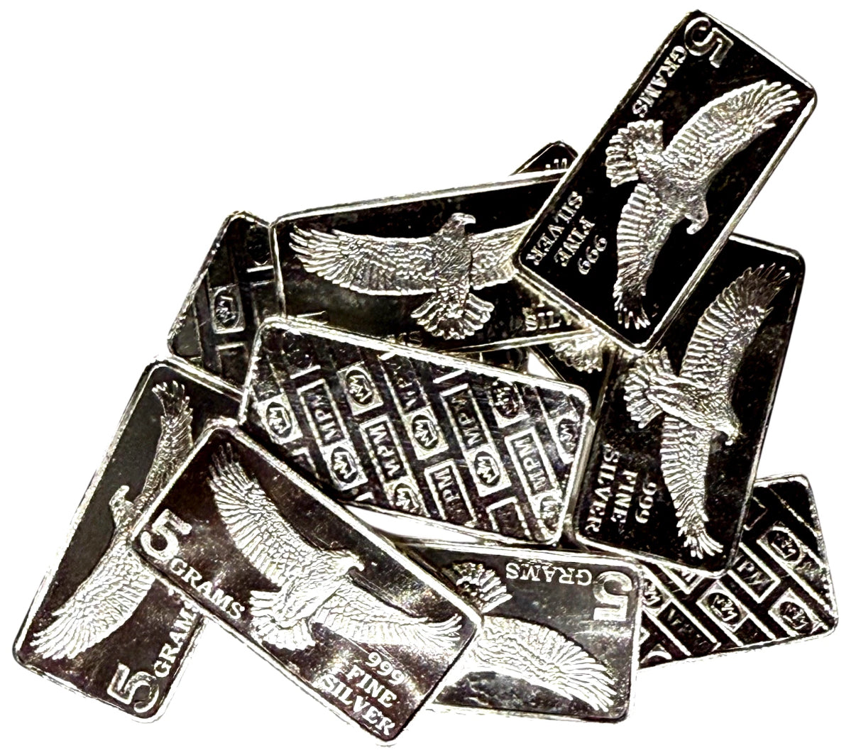 5 GRAM .999 FINE SILVER MONARCH EAGLE BAR BU