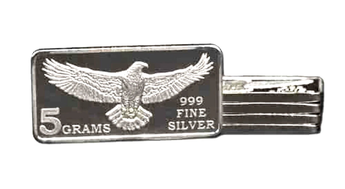5 GRAM .999 FINE SILVER MONARCH EAGLE BAR BU