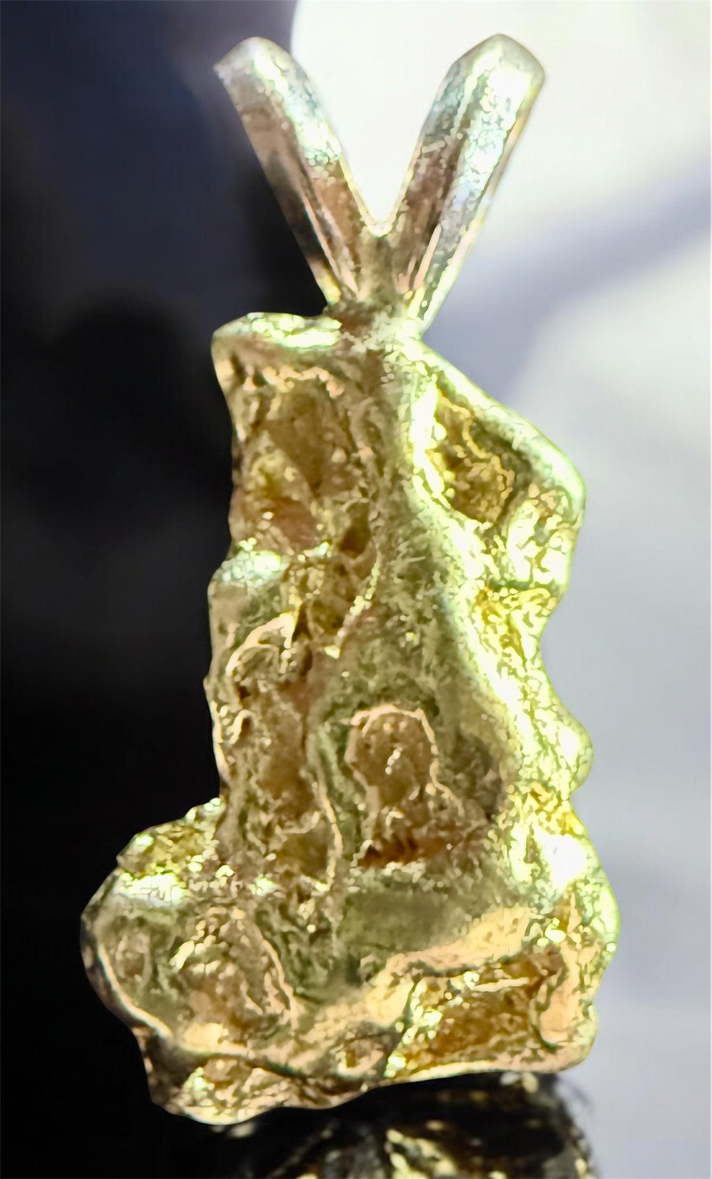 2.052 GRAMS ALASKAN YUKON BC NATURAL PURE GOLD NUGGET PENDANT GENUINE #P900