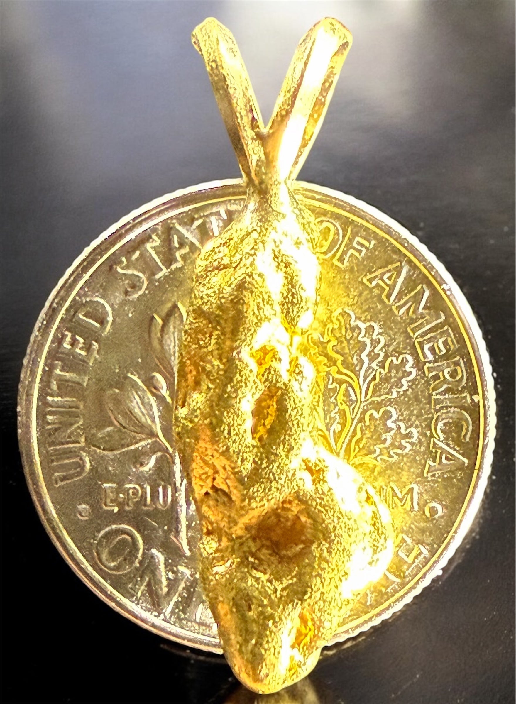 2.052 GRAMS ALASKAN YUKON BC NATURAL PURE GOLD NUGGET PENDANT GENUINE #P900 naturalgoldnuggets