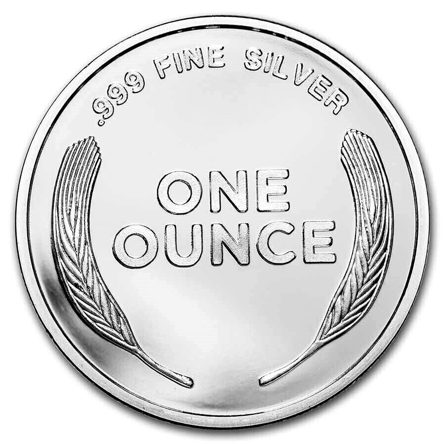 1 TROY OZ .999 FINE SILVER AZTEC CALANDER PYRAMID ROUND BU liquidbullion