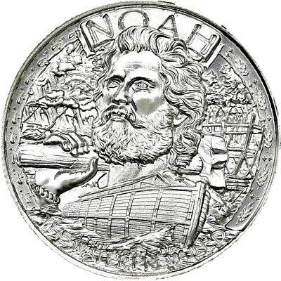 1 TROY OZ .999 FINE SILVER NOAHS ARK ROUND BU