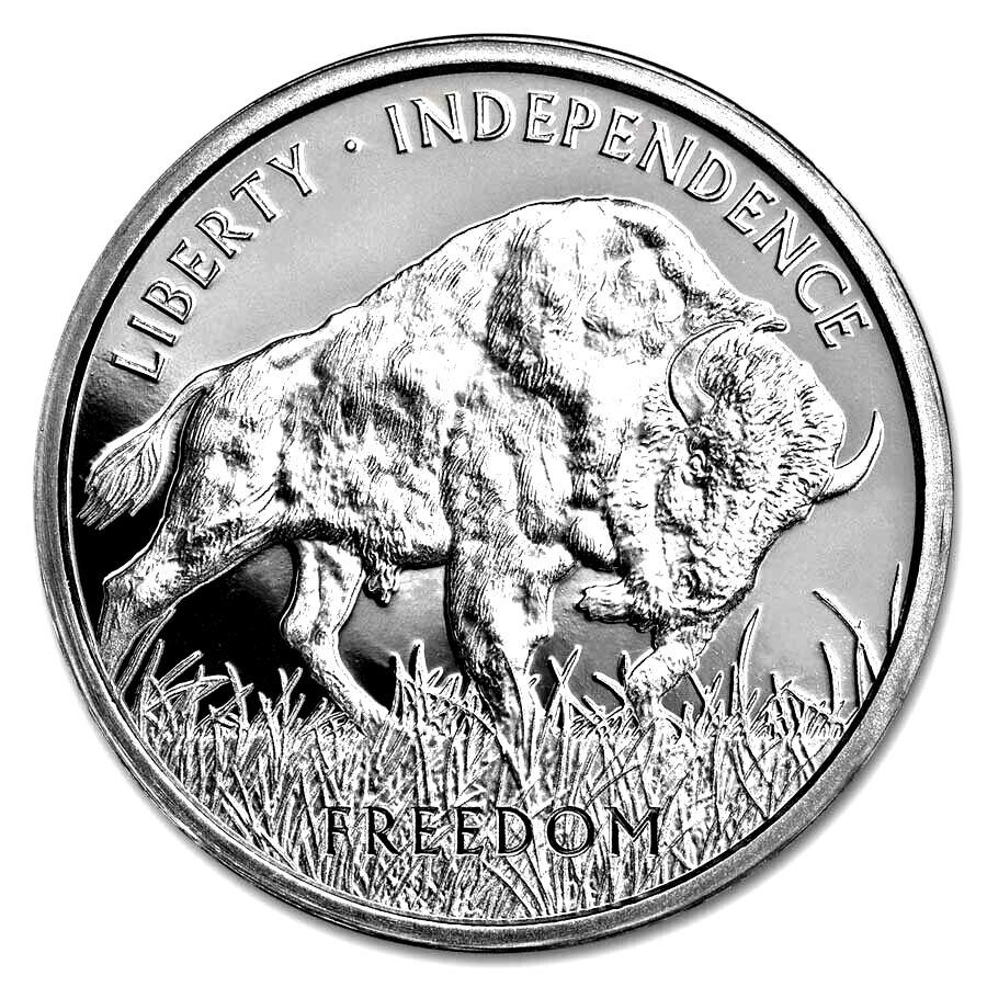 1 TROY OZ .999 FINE SILVER PAMP USA FREEDOM BUFFALO ROUND BU