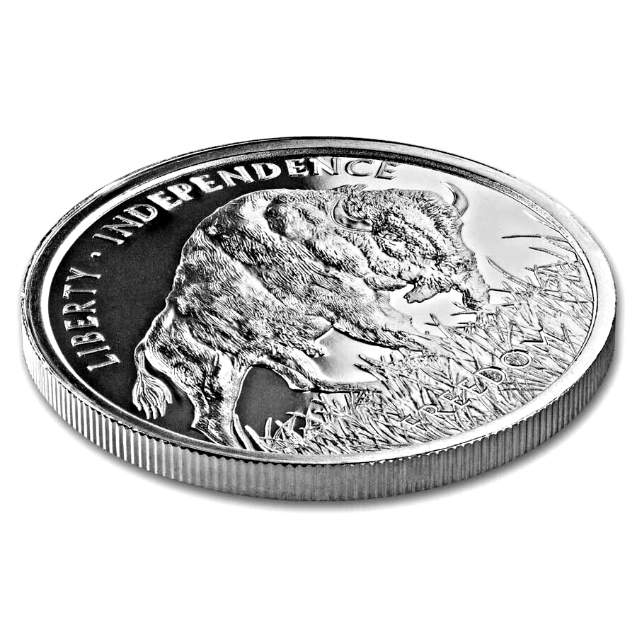 1 TROY OZ .999 FINE SILVER PAMP USA FREEDOM BUFFALO ROUND BU