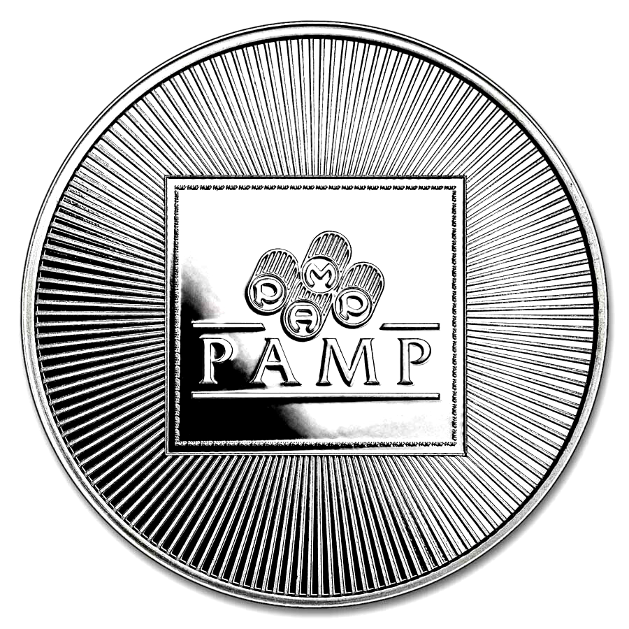 1 TROY OZ .999 FINE SILVER PAMP USA BULLION ROUND BU