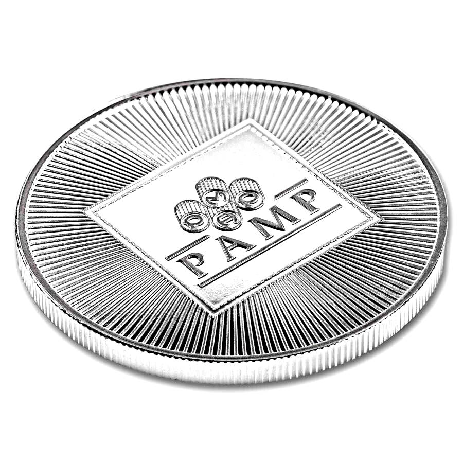 1 TROY OZ .999 FINE SILVER PAMP USA BULLION ROUND BU