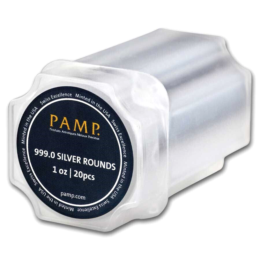 1 TROY OZ .999 FINE SILVER PAMP USA BULLION ROUND BU