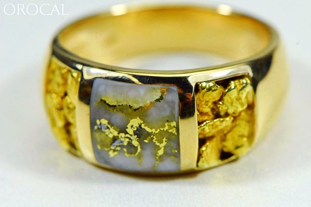 Gold Quartz Ring Mens 