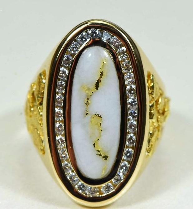 Gold Quartz Ring 
