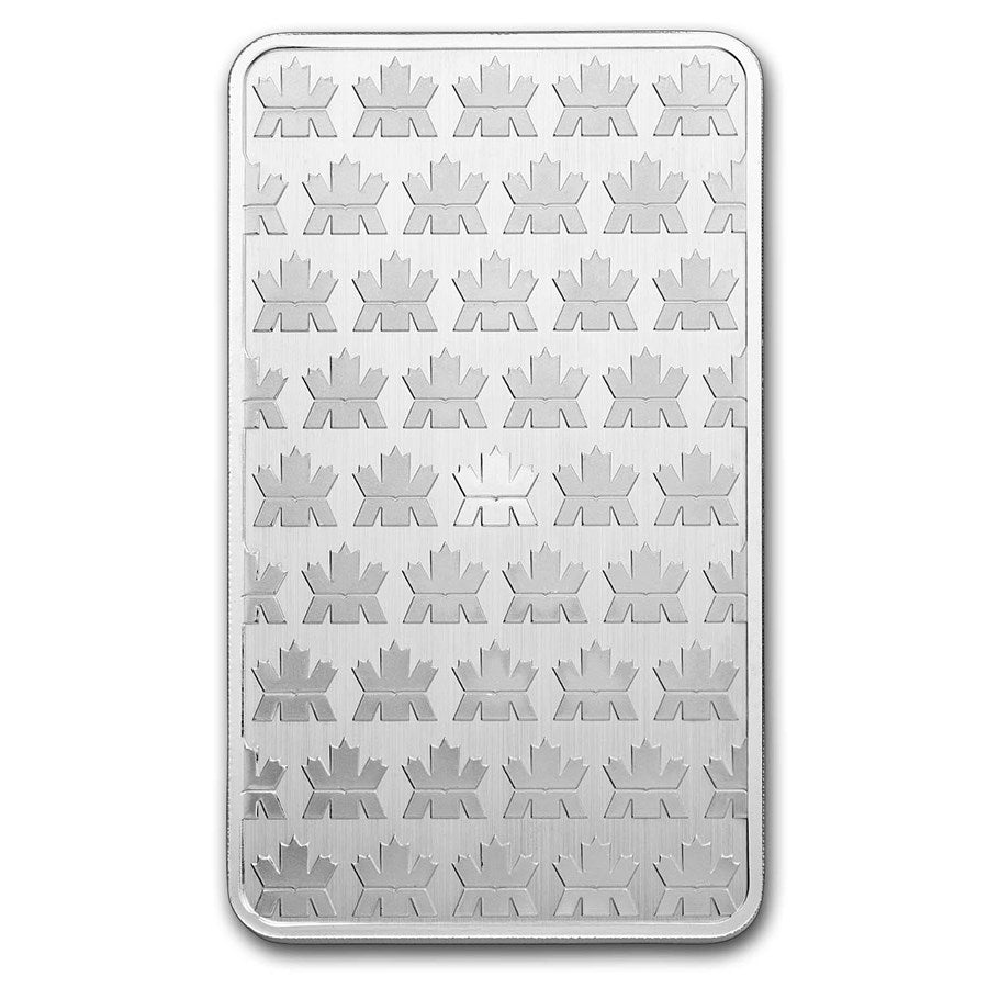 10 TROY OZ .999 FINE SILVER ROYAL CANADIAN MINT BAR CAST IGNOT BU NEW DESIGN
