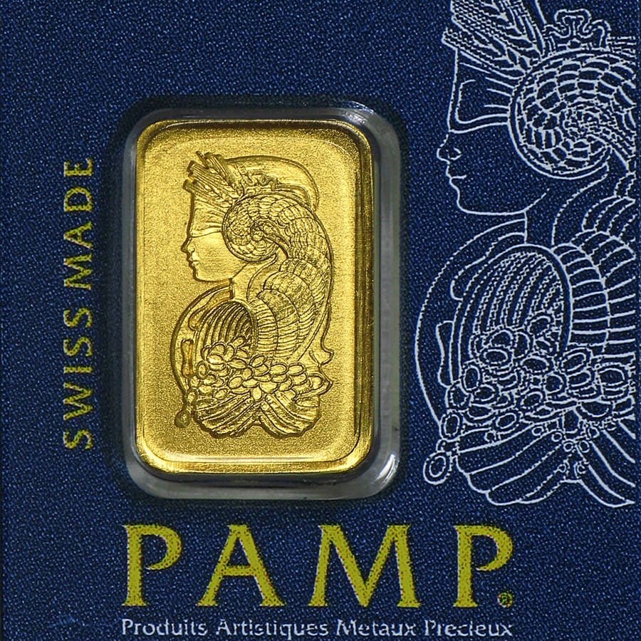 25 X 1 GRAM PAMP SUISSE .9999 FINE MULTIGRAM GOLD BARS IN ASSAY CARD