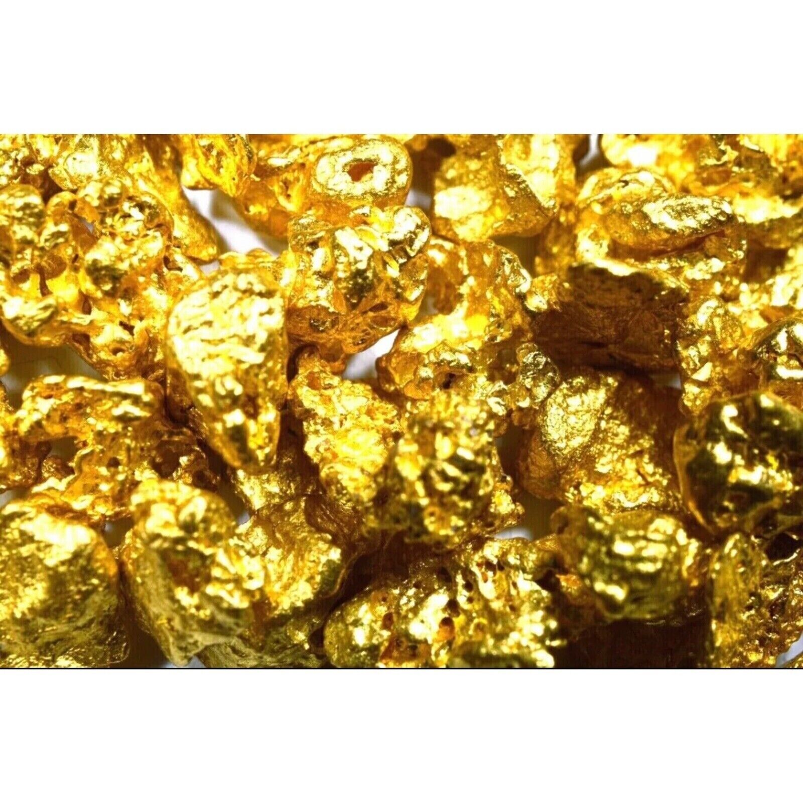 Pure Gold Unshapped 2.000 GRAMS AUSTRALIAN NATURAL PURE GOLD NUGGETS #6 MESH WITH BOTTLE ...