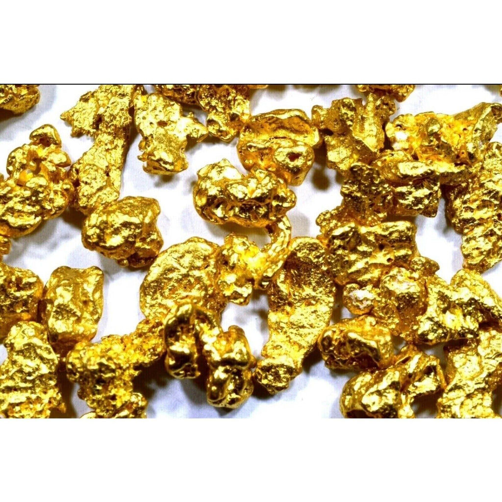 Pure Gold Unshapped 1 TROY OZ AUSTRALIAN NATURAL PURE GOLD NUGGETS #6 MESH WITH BOTTLE (#A ...