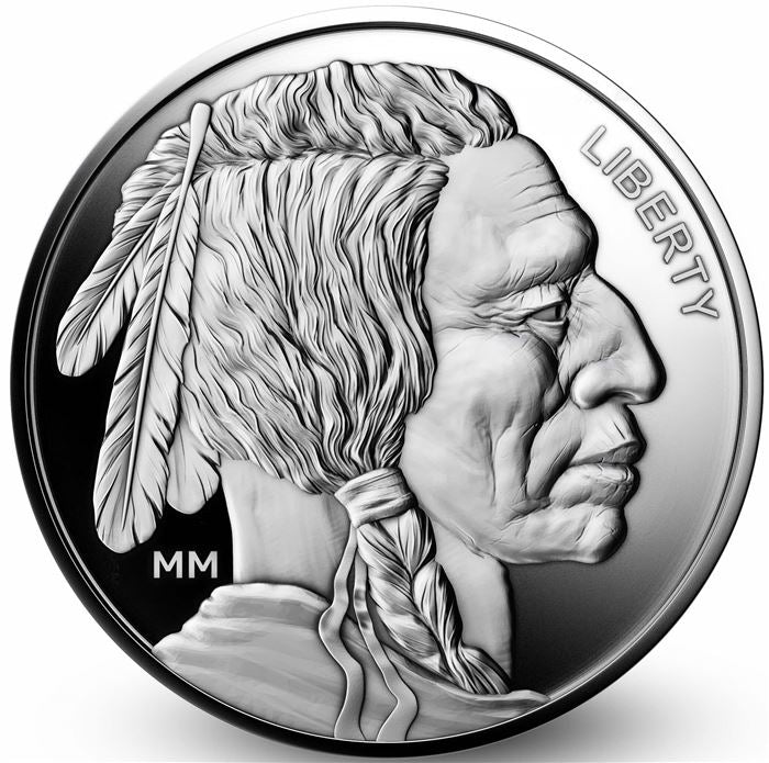 LOT 10 X 1 TROY OZ .999 FINE SILVER MASON MINT BUFFALO ROUNDS BU