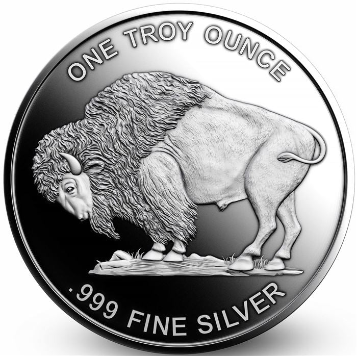 LOT 10 X 1 TROY OZ .999 FINE SILVER MASON MINT BUFFALO ROUNDS BU