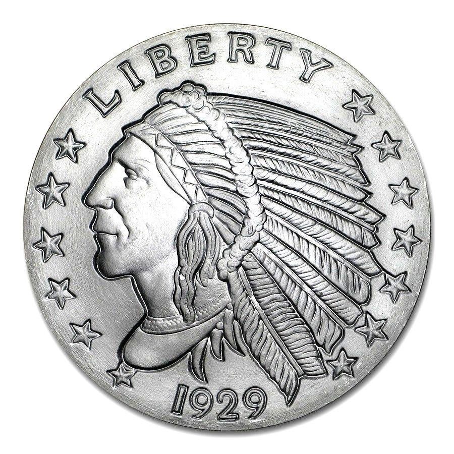 2 TROY OUNCE .999 FINE SILVER GSM INCUSE INDIAN BU + (3) 99.9% 24K GOLD $100 BANKNOTES - Liquidbullion