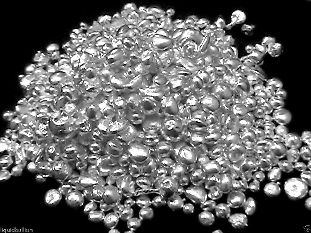 9999+ FINE SILVER SHOT NUGGETS INVESTMENT GRADE GRAIN GRAM OUNCE FREE SHIPPING 10 UNIT MINIMUM! - Liquidbullion