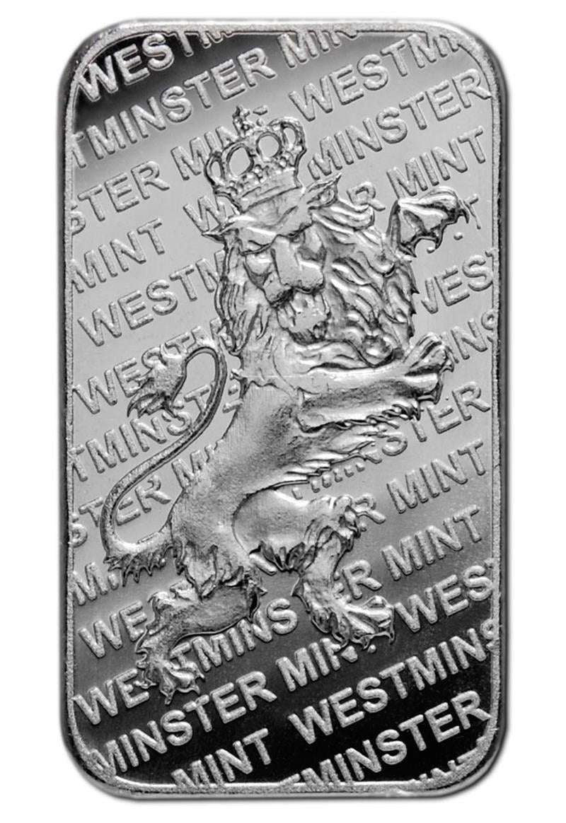10 TROY OZ .999 FINE SILVER WESTMINSTER MINT BAR BU
