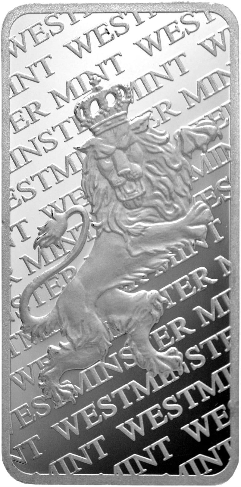 10 TROY OZ .999 FINE SILVER WESTMINSTER MINT BAR BU